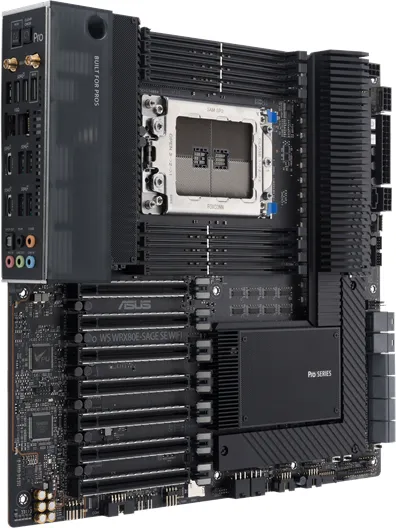 ASUS Pro WS WRX80E-SAGE SE WIFI Bundkort - AMD WRX80 - AMD sWRX8 socket - DDR4 RAM - Extended ATX